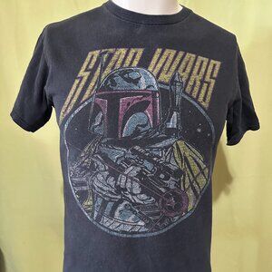 Star Wars Boba Fett Men's Black T Shirt Size Small Cotton